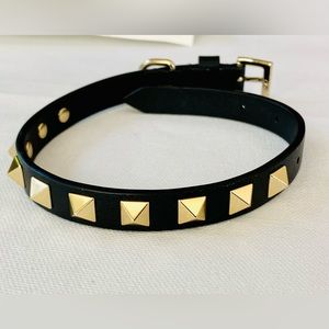 VALENTINO GARAVANI ROCKSTUD DOG COLLAR / Medium - 12 MM / NEW WITH TAGS